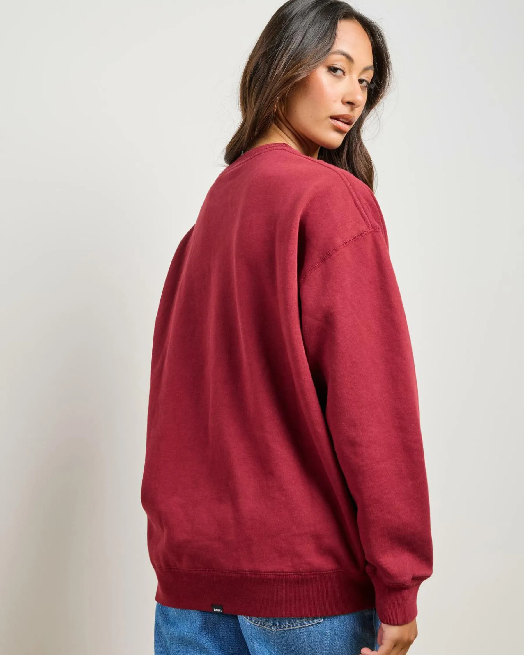 Jumpers & Hoodies*Thrills Minimal Slouch Crew Sweatshirt Cabernet