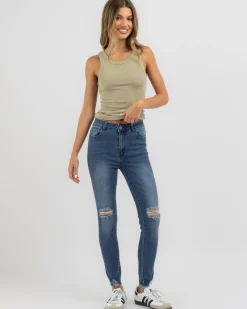 Bottoms*Country Denim Minnesota Skinny Jeans Mid Blue