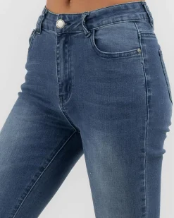 Bottoms*Country Denim Minnesota Skinny Jeans Mid Blue