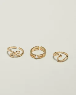 Jewelry*Karyn In LA Misha Toe Ring Pack Gold