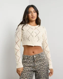 Knitwear|Jackets & Coats*Mooloola Miss Honey Knit Cardigan Seashell