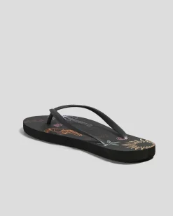 Flip Flops*Rip Curl Mixed Bloom Thongs Washed Black