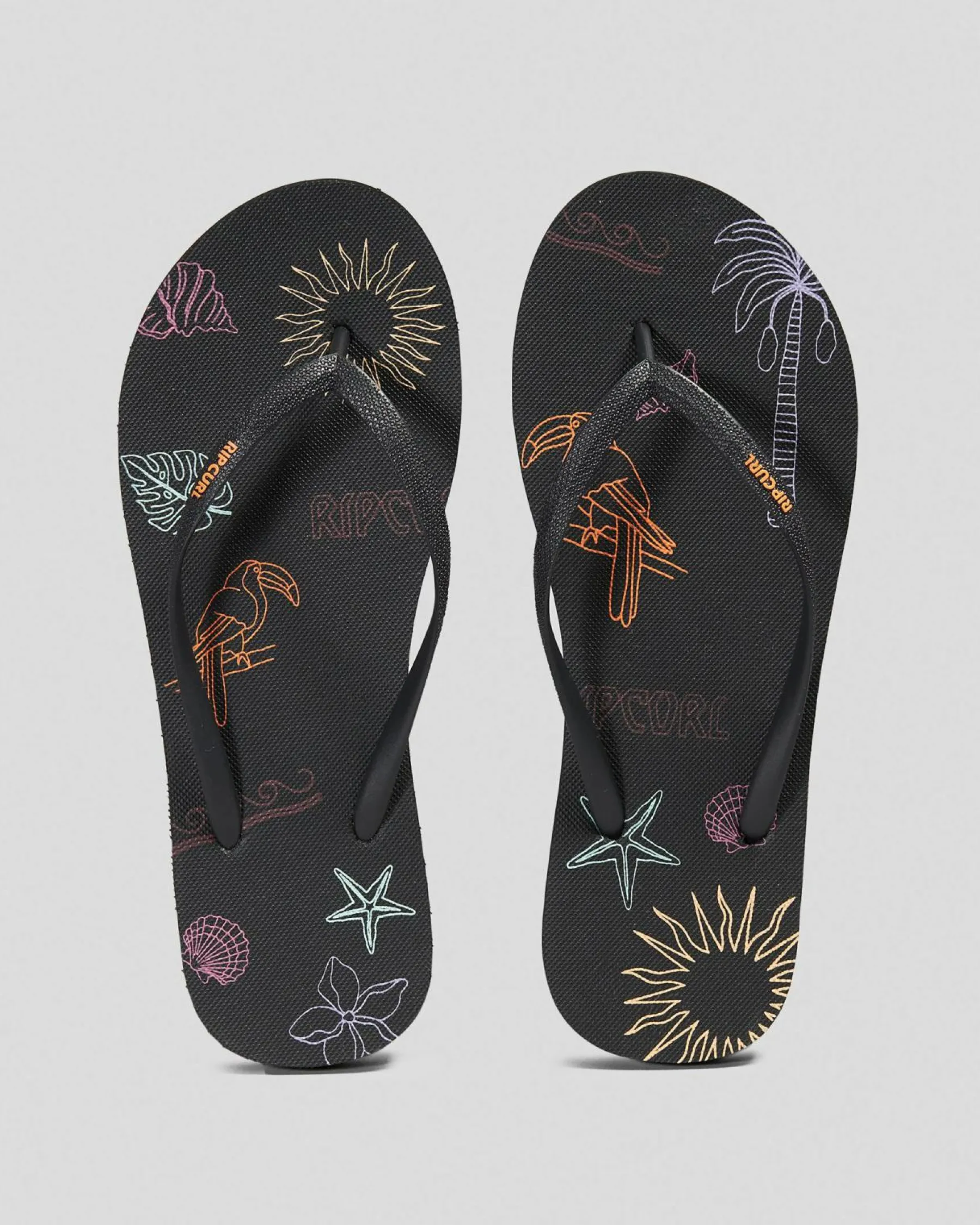 Flip Flops*Rip Curl Mixed Bloom Thongs Washed Black