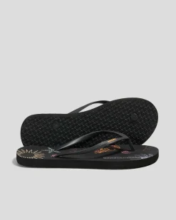 Flip Flops*Rip Curl Mixed Bloom Thongs Washed Black