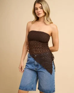 Online Mizelle Lace Tube Top Women Tops