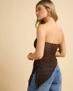 Online Mizelle Lace Tube Top Women Tops