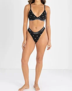 Intimates & Sleepwear*Calvin Klein Modern Cotton Thong Black Diamond Logo Print