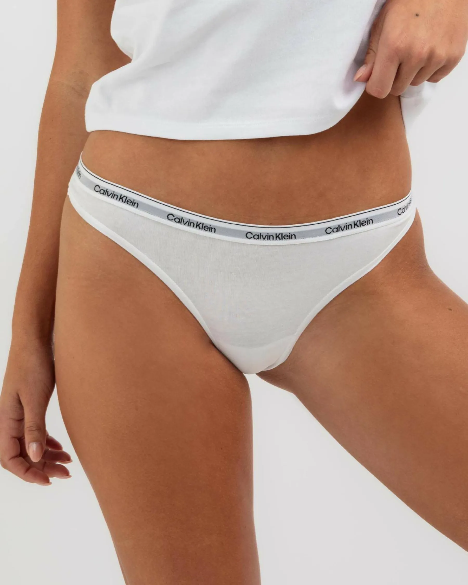 Intimates & Sleepwear*Calvin Klein Modern Logo Thong White