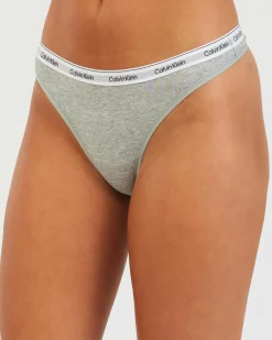 Intimates & Sleepwear*Calvin Klein Modern Logo Thong Grey Heather