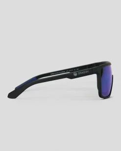 Sunglasses*Dragon Alliance Momentum Polarised Sunglasses Matte Black / Blue Ion Polar