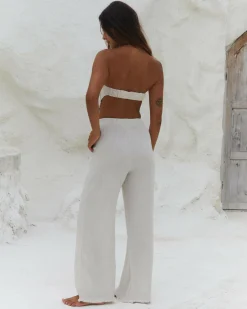 Online Mona Dallis Tube Top Women Sets|Linen Blend