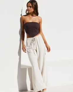 Outlet Mona Dallis Tube Top Women Sets|Linen Blend