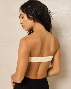 Sets|Linen Blend*Mooloola Mona Dallis Tube Top Butter
