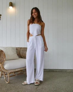 Outlet Mona Dallis Tube Top Women Sets|Linen Blend