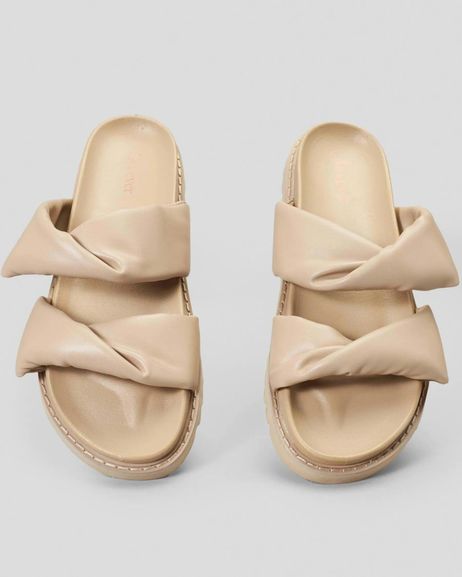 Slides*Ava And Ever Monaco Slide Sandals Almond