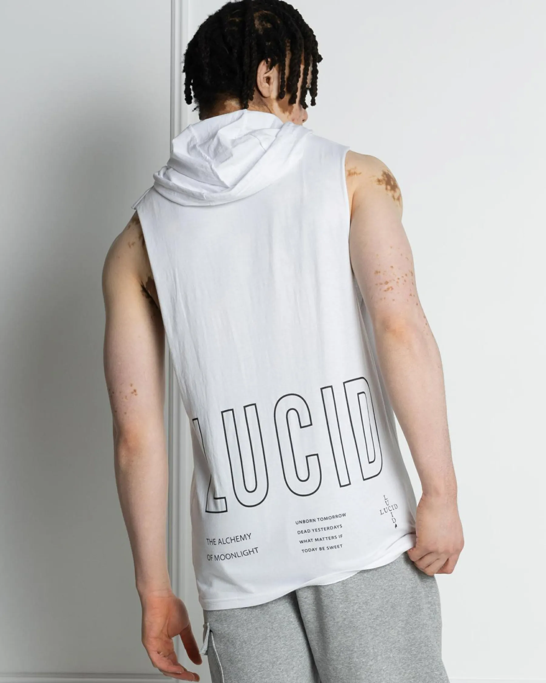 Tops & T-Shirts*Lucid Monarch Hooded Muscle Tank White