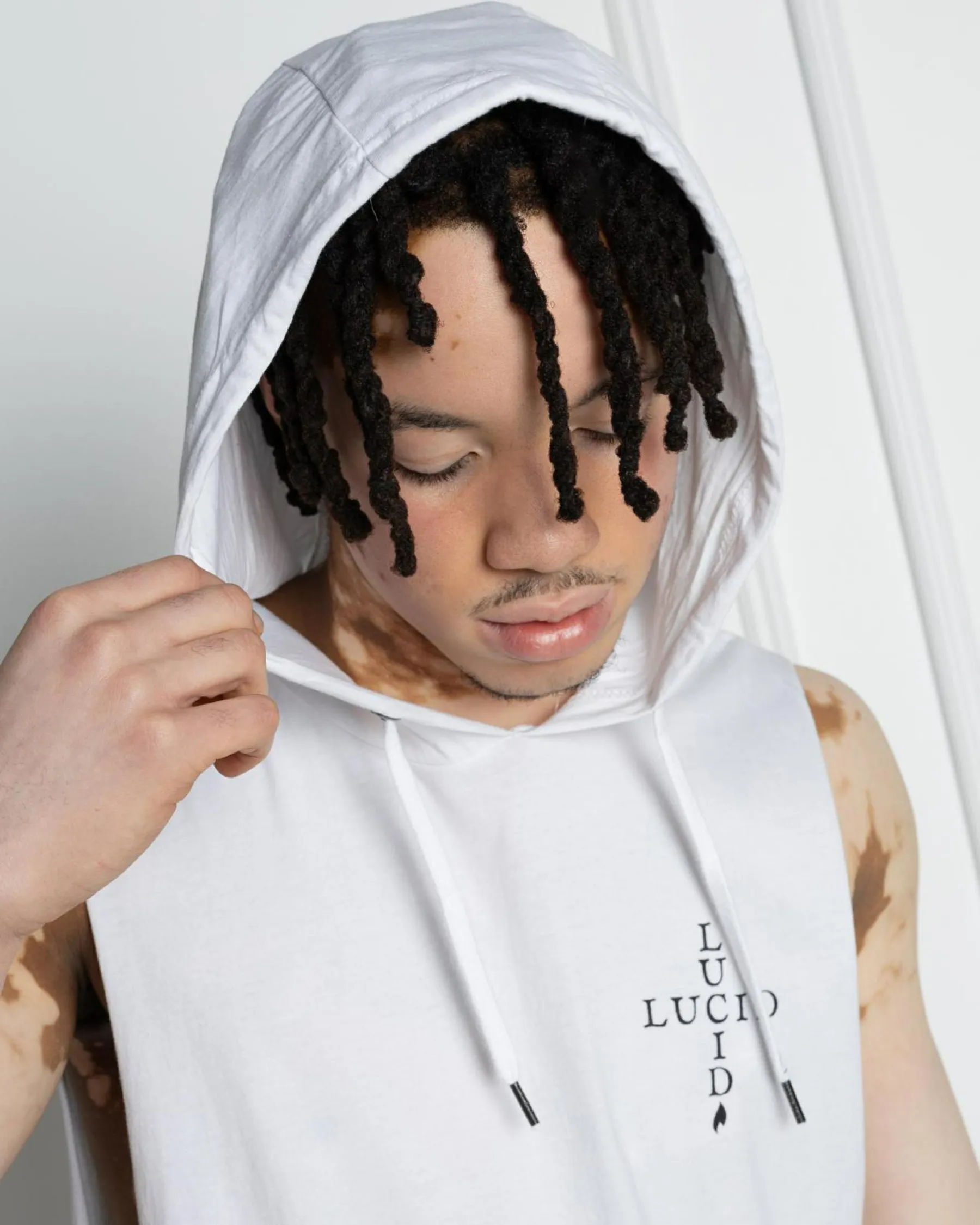 Tops & T-Shirts*Lucid Monarch Hooded Muscle Tank White