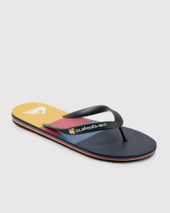 Flip Flops & Sandals*Quiksilver Moncata Art Thongs Black/navy/multi