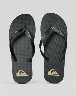 Flip Flops & Sandals*Quiksilver Moncata Core thongs Black/tan