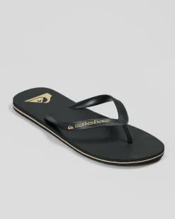 Flip Flops & Sandals*Quiksilver Moncata Core thongs Black/tan
