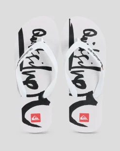 Flip Flops & Sandals*Quiksilver Moncata Natas Thongs White/white/black