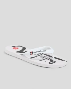 Flip Flops & Sandals*Quiksilver Moncata Natas Thongs White/white/black