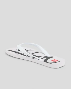 Flip Flops & Sandals*Quiksilver Moncata Natas Thongs White/white/black