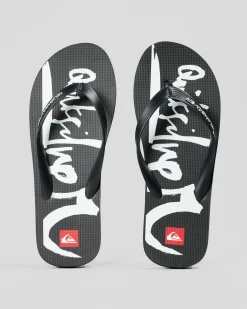 Flip Flops & Sandals*Quiksilver Moncata Natas Thongs Black