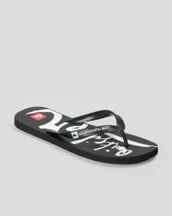 Flip Flops & Sandals*Quiksilver Moncata Natas Thongs Black