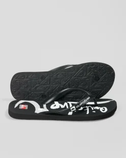 Flip Flops & Sandals*Quiksilver Moncata Natas Thongs Black