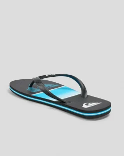 Flip Flops & Sandals*Quiksilver Moncata Slab Thongs Black/blue