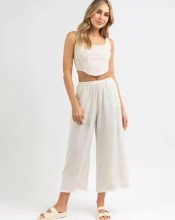 Sets|Linen Blend*Mooloola Moni Dallis Pants Natural S+p