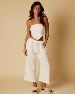 Sets|Linen Blend*Mooloola Moni Dallis Pants White