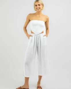 Sets|Linen Blend*Mooloola Moni Dallis Pants White
