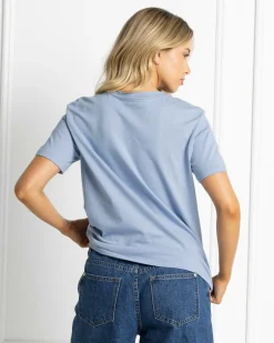 Tops*Calvin Klein Monologo Crew Neck T-Shirt Forever Blue