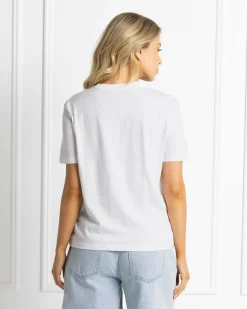 Tops*Calvin Klein Monologo Crew Neck T-Shirt Brilliant White