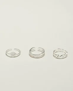 Jewelry*Karyn In LA Moray Toe Ring Pack Silver