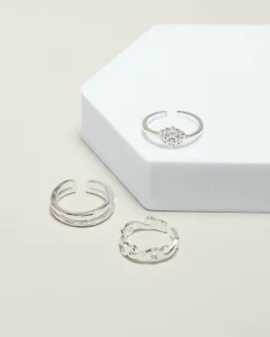 Jewelry*Karyn In LA Moray Toe Ring Pack Silver