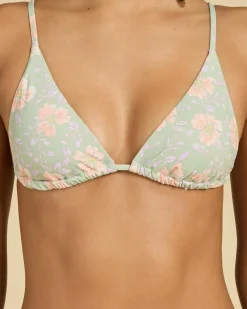 Bikinis*Billabong More To Sea Sliding Triangle Bikini Top Pistachio