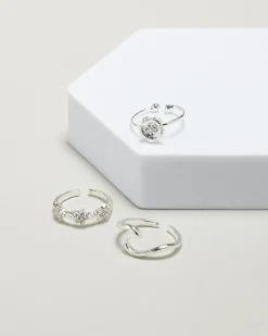 Jewelry|Jewelry*Karyn In LA Morgana Toe Ring Pack Silver