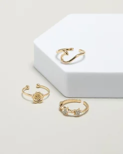 Jewelry|Jewelry*Karyn In LA Morgana Toe Ring Pack Gold