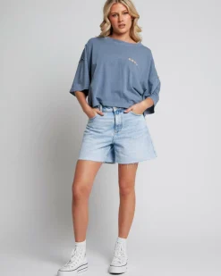 Bottoms*Roxy Morning Splendour Denim Shorts Glacier