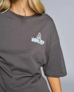 Tops*Worship Supplies Mortality Relaxed Fit T-Shirt Worn Black