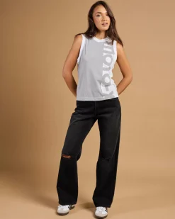 Tops*Fox Moto-X Blocked Tank Top White