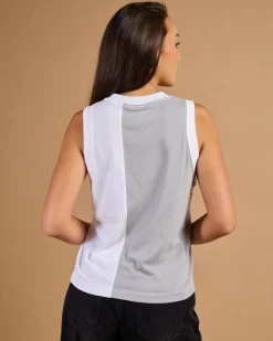 Tops*Fox Moto-X Blocked Tank Top White
