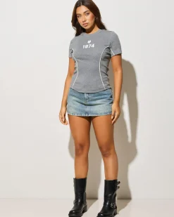 Outlet Moto-X Fitted T-Shirt Women Tops