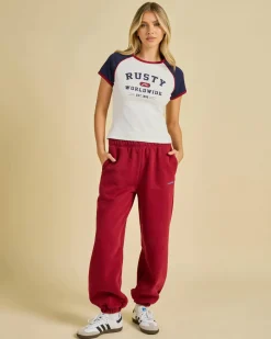 Outlet Mr. Worldwide Raglan Ribbed Skimmer T-Shirt Women Tops