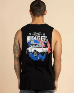 Tops & T-Shirts*Ringers Western Mud Sweat Beers Muscle Tank Black