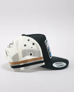 Headwear*Ringers Western Mud Sweats Beers Deep Fit Trucker Cap Black