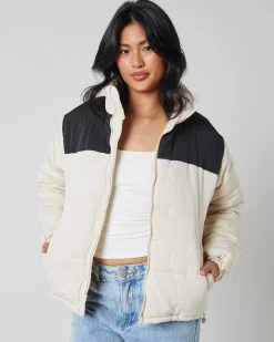 Jackets & Coats*Ava And Ever Munich Puffer Jacket Alabaster/black